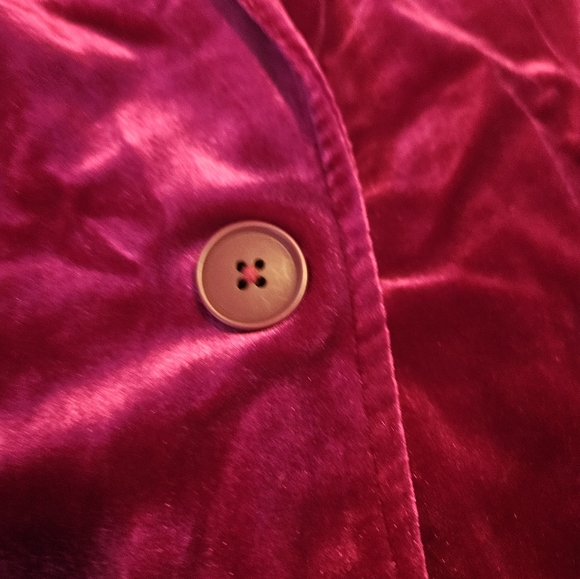 Coldwater Creek Maroon Velvet Vest Size 18W - Picture 3 of 5